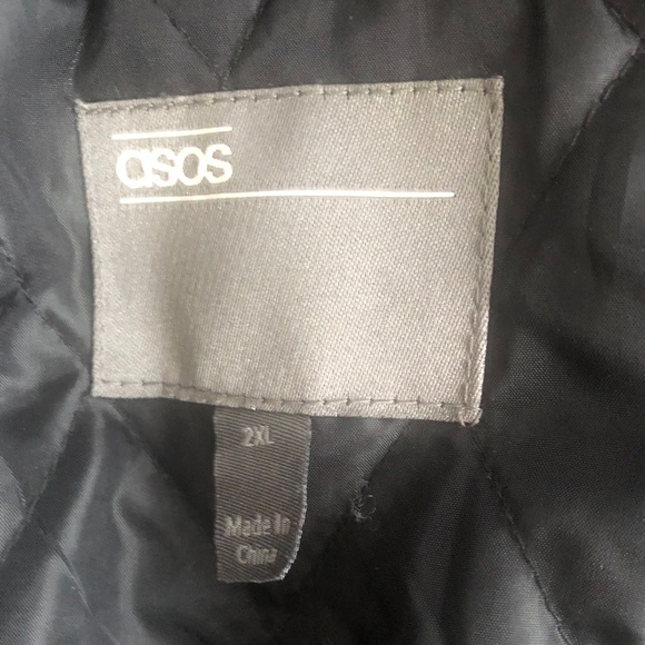 Puffer Jacket, long, Tigerstripes, Blue/Purple XXL - Picture 6 of 6